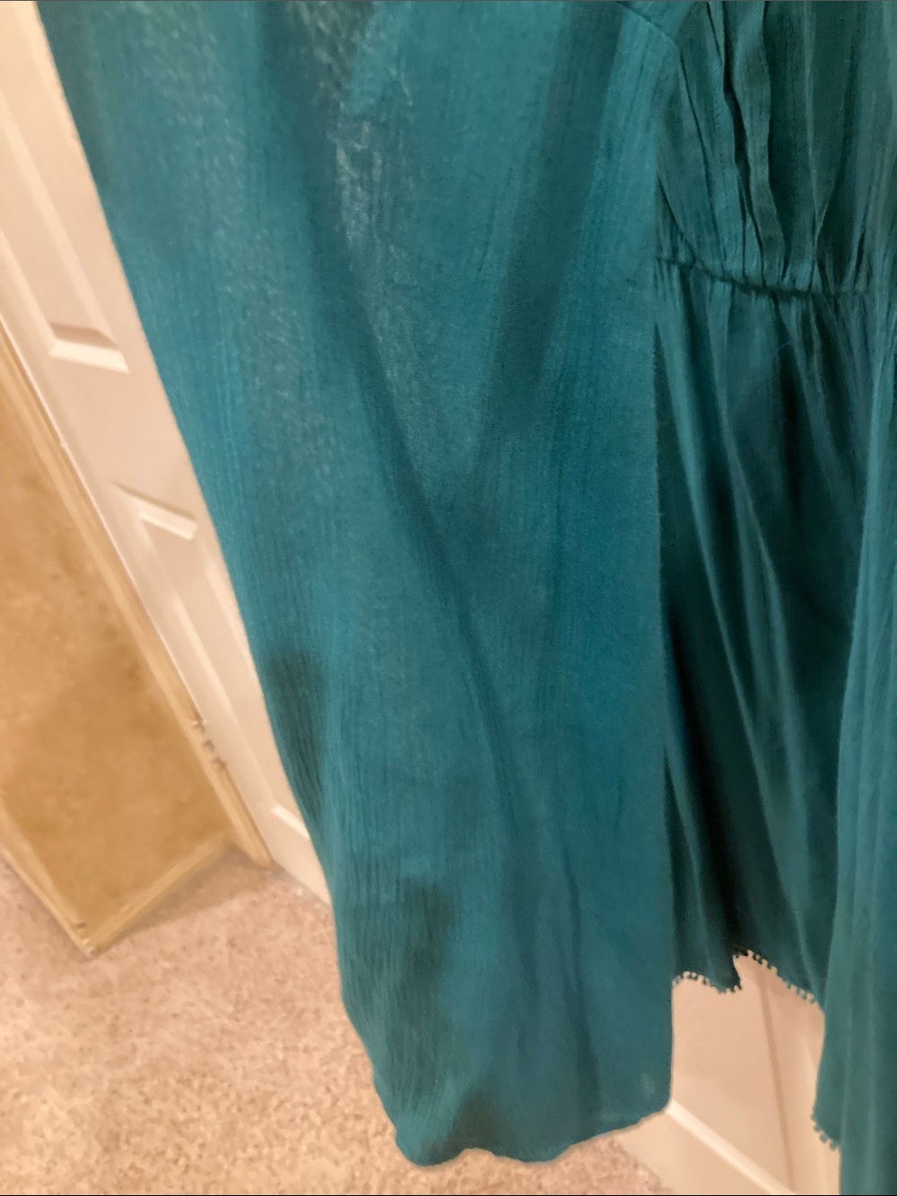 miami Teal Cold-Shoulder Spaghetti Strap Top - Picture 6 of 7